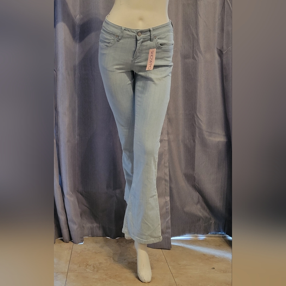 Flare low-rise jeans